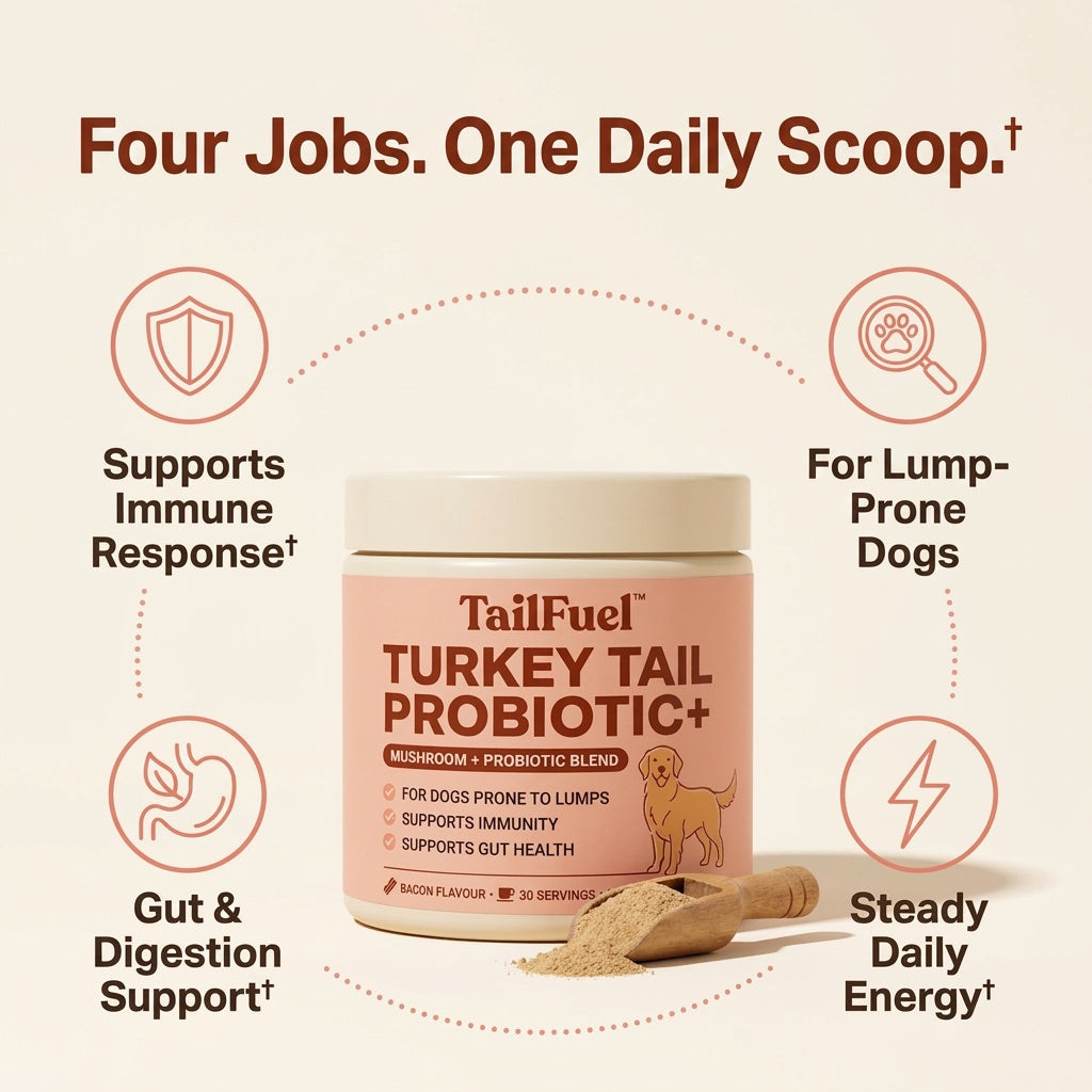 TailFuel™ — Turkey Tail Probiotic+ for Senior Dogs