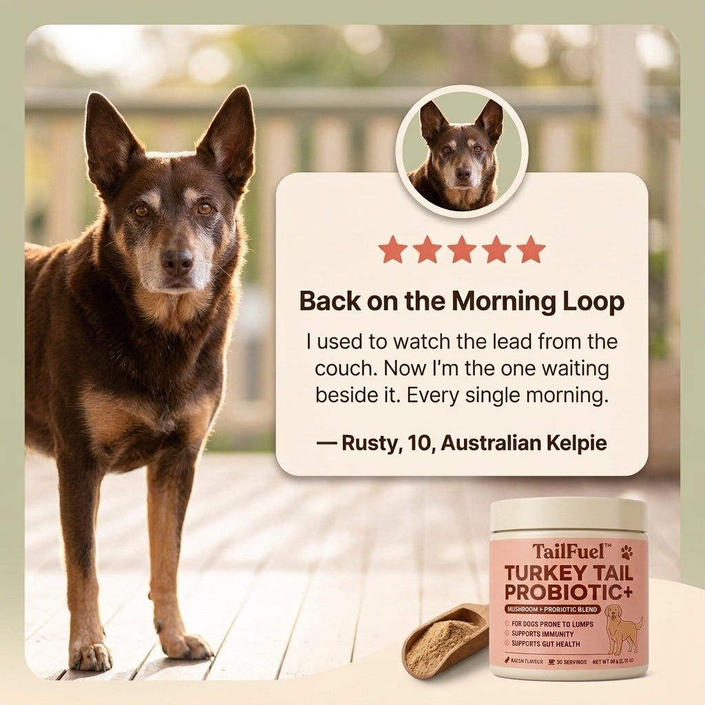 TailFuel™ — Turkey Tail Probiotic+ for Senior Dogs
