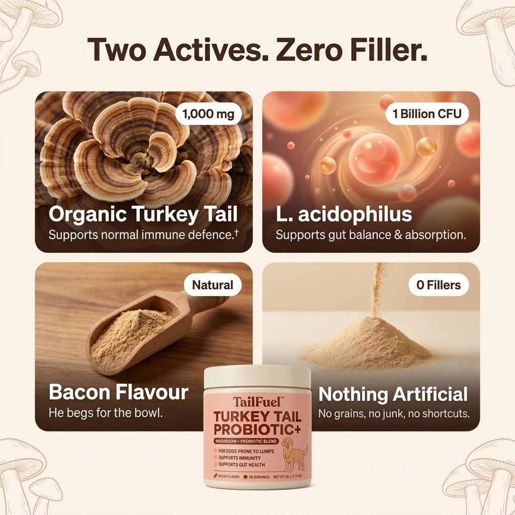 TailFuel™ — Turkey Tail Probiotic+ for Senior Dogs