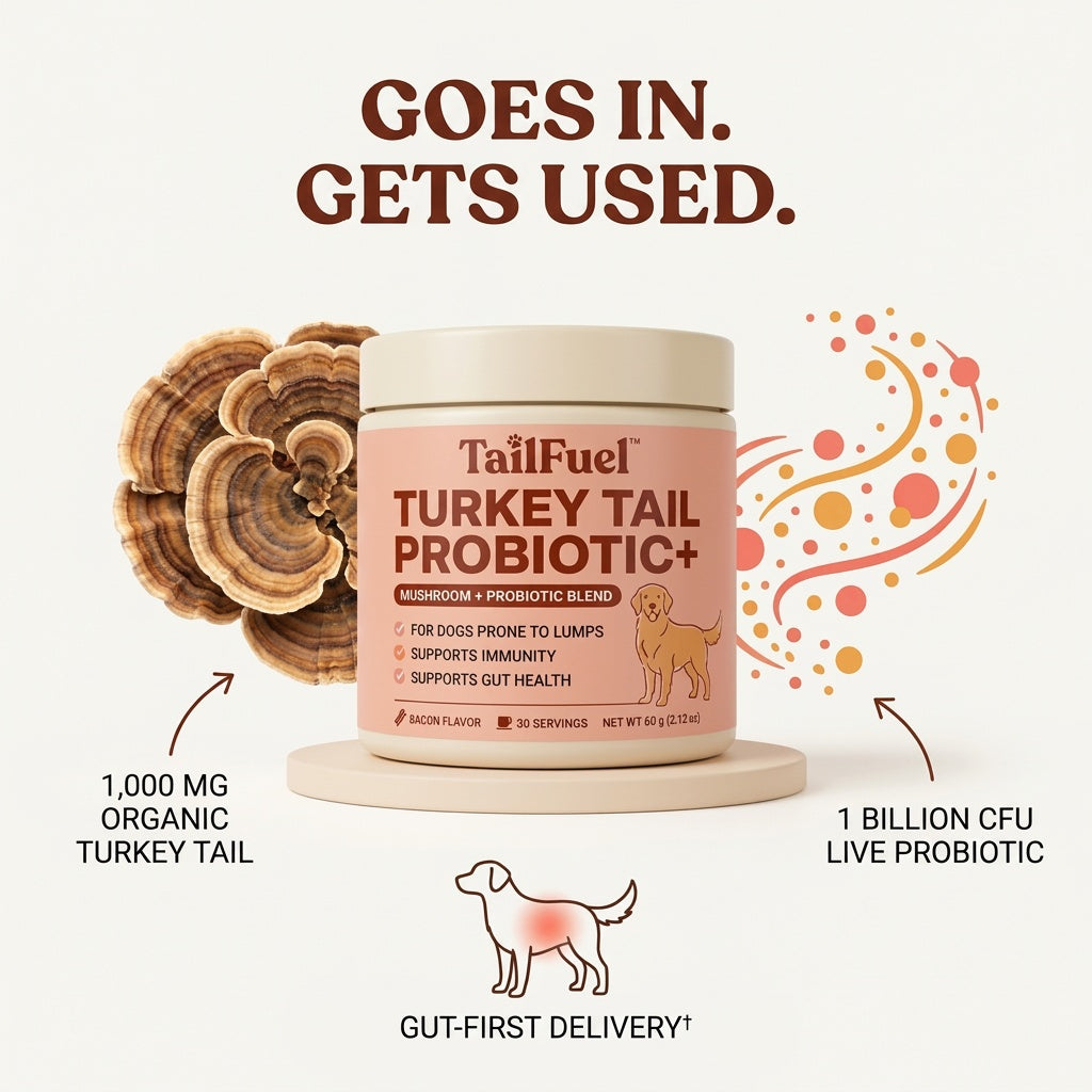 TailFuel™ — Turkey Tail Probiotic+ for Senior Dogs